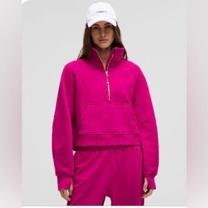Lululemon Scuba Funnel-Neck Half Zip Pullover In Ripened Raspberry
